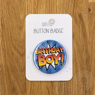 Superhero Birthday Badge