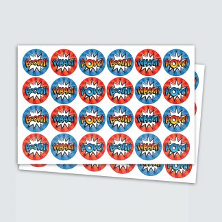 Blue Bam Stickers For Party's Labels, Card Seals, Gift labels, Favour Labels