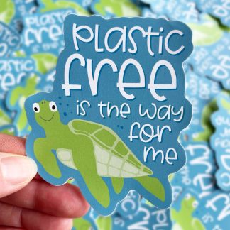 Plastic free turtle vinyl waterproof sticker